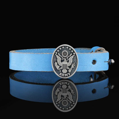 US Army Leather Bracelet