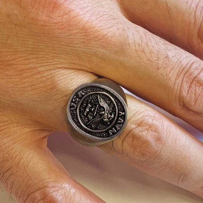 US Navy Eagle Embossed Ring