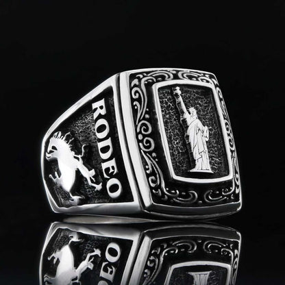 Statue Of Liberty Silver Ring