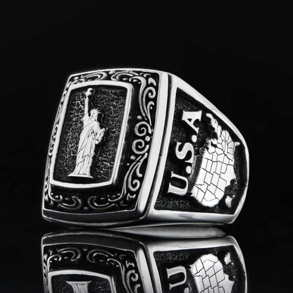 Statue Of Liberty Silver Ring
