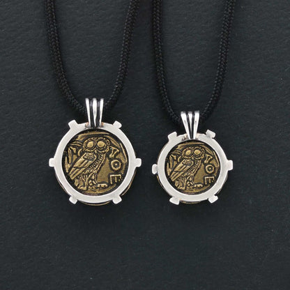 Unique Design Handmade Women Athena Coin Pendant