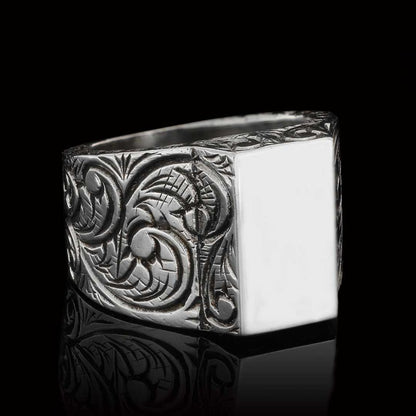 Unique Design Monogram I Bold Alphabet Ring