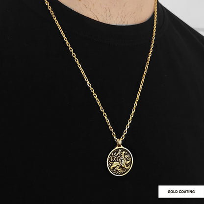 Unique Design Round Gryphon Pendant