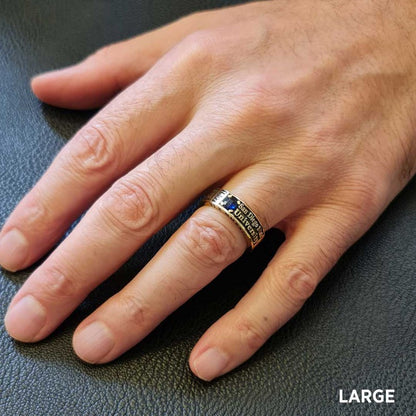 Unique Design Sterling Silver San Diego State University Class Band Ring