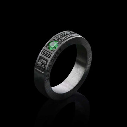 Unique Design Sterling Silver San Diego State University Class Band Ring