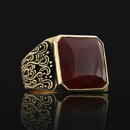 Motif Stone Men Ring