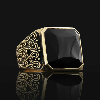 Motif Stone Men Ring