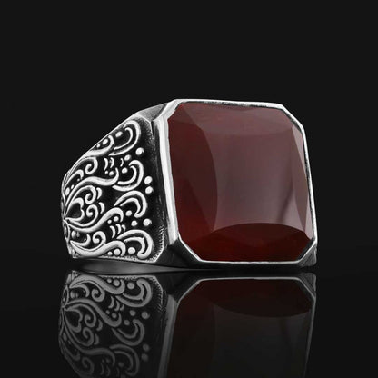Motif Stone Men Ring