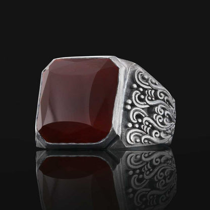 Motif Stone Men Ring