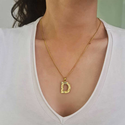 Unisex Sterling Silver Custom Design Letter Monogram D Pendant