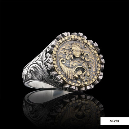 Virgo Sign Ring, 925 Sterling Silver Virgo Sign Ring