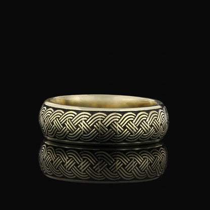 Braided Band Wheat Woven Wire Twisted Sterling Silver Wedding Ring