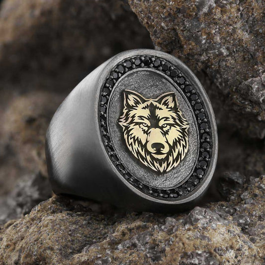 Wolf Silver Ring