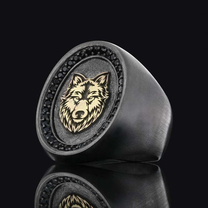 Wolf Silver Ring