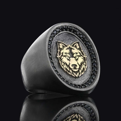 Wolf Silver Ring