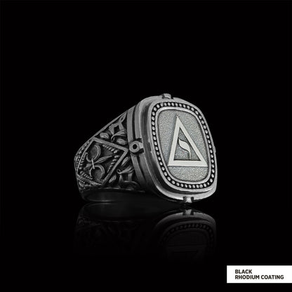 Yod Symbol Masonic Ring, Mason Jewelry, Custom Mason Ring, Special Masonic Ring