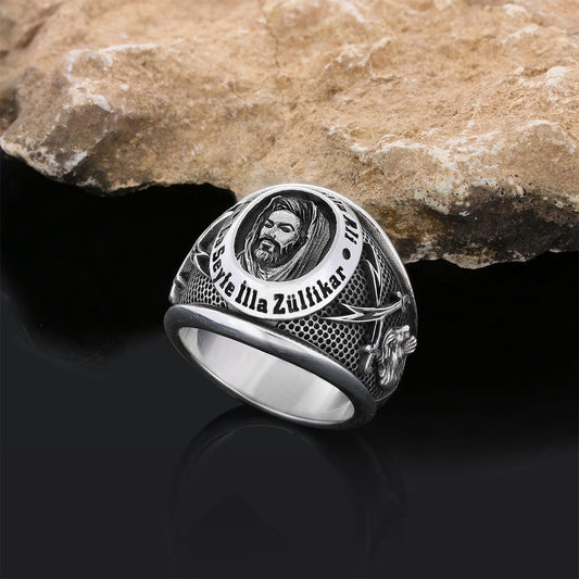Zulfiqar Sword Ring, Islamic Ring, Dhulfiqar Sword Jewelry, Zulfiqar Face Ring, Hz Ali Ring Gift, Zulfiqar Jewelry, Muslim Silver Jewelry