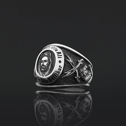 Zulfiqar Sword Ring, Islamic Ring, Dhulfiqar Sword Jewelry, Zulfiqar Face Ring, Hz Ali Ring Gift, Zulfiqar Jewelry, Muslim Silver Jewelry